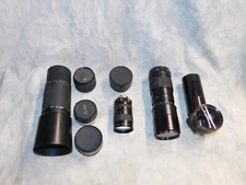 Vintage Lens Lot Sigma Vivitar Buhl Cosmicar for Parts or Repair