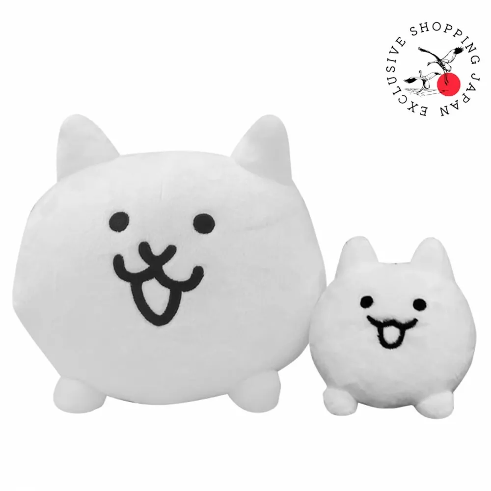 The Battle Cats Cat and Li'l Cat Stuffed Doll Set Plush Toy White Neko  Nyanko | eBay