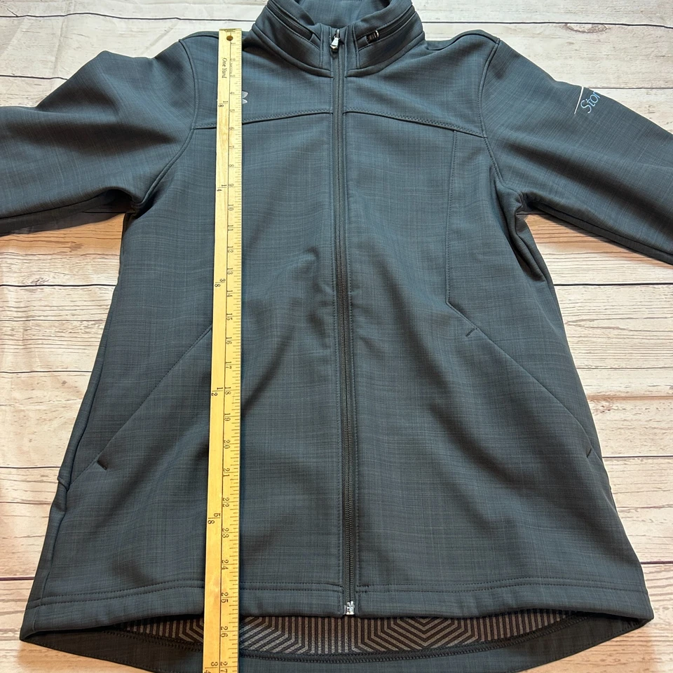 Jaqueta Under Armour cinza macia equipamento frio infravermelho solto feminina tamanho pequeno - Imagem 4 de 4