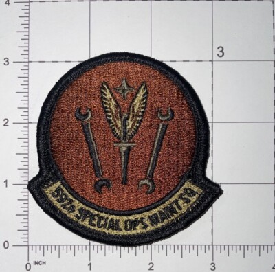 USAF OCP 592D Special Ops. Mant. Squadron Patch Hook New A1211