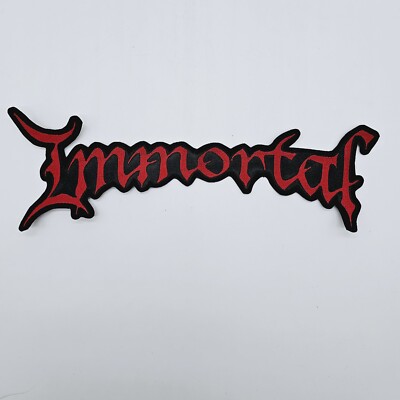 Immortal Red  Logo Shaped EMBROIDERED BACK PATCH