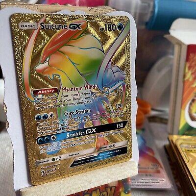 Suicune GX Gold Foil Fan Art Card 220/214 NM | eBay Suicune GX Gold Foil Fan Art Card 220/214 NM | eBay