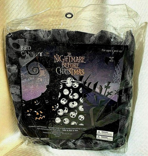 Nightmare Before Christmas Bed Canopy Net Mesh