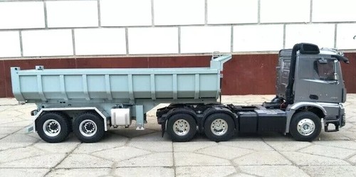 1/14 2-axle 550mm Custom Made Large Full Metal Scale Dumper Semi Trailer NEW - Picture 3 of 10