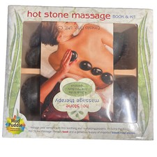 Hot Stone Massage Therapy Book  Kit Relaxation Basalt Stones Mud Puddle