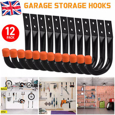 12x Garage Hooks Organizer Wall Mount Hanging Storage Utility Hangers Heavy Duty