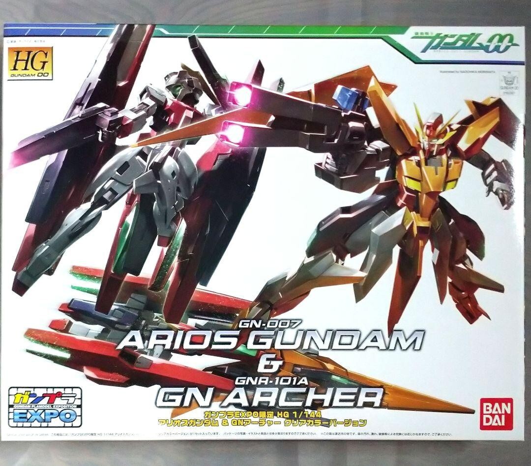 HG ガンプラ 3点セット GN ARCHER 他 HG 1/144 Arios Gundam & GN Archer Clear Color Ver. Expo Limited