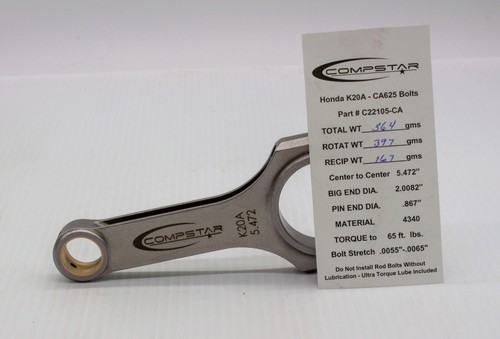 Callies Compstar 5.472 Honda K20A H-Beam Connecting Rods CA Bolts C22105-CA - Picture 6 of 6