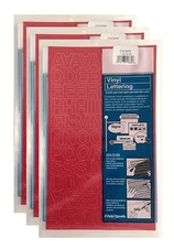 Chartpak 3/4-inch Red Stick-on Vinyl Letters & Numbers (01022), 3 PACKS  