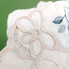 Battenburg lace Pillowcases Beautiful Cutwork Cream Victorian High End