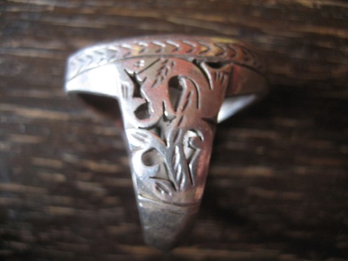 exklusiver Statement Designer Ring Moosachat Handarbeit Unikat 925er Silber G 62 - Picture 2 of 4