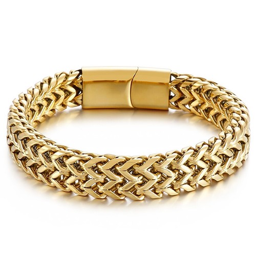 Hot Men Women Stainless Steel Franco Link Chain Bangle Bracelet Street Party - Picture 9 of 19
