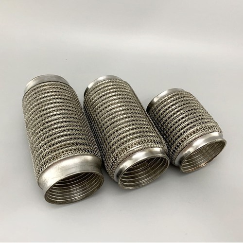 Car Stainless Steel Mesh Interlock Exhaust Flex Pipe bellows Length 100-300mm - Picture 9 of 17