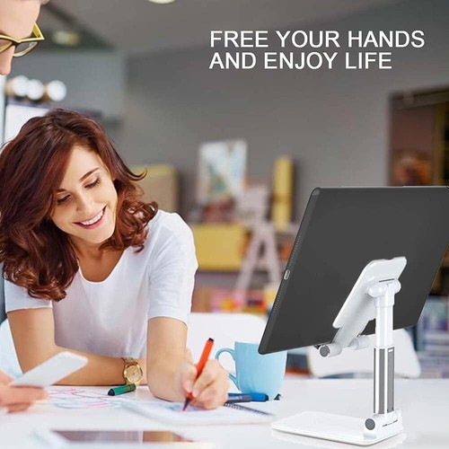2Pcs Cell Phone Stand Adjustable 360 Angle Height for Desk Portable Phone Holder - Picture 4 of 12