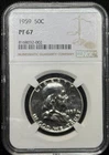 NGC PF 67  1959 Benjamin Franklin Half Dollar 50C Silver Coin -002