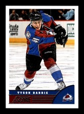 600. 2013-14 score . #126 Tyson Barrie . Red Back Text Parallel panini . PWE