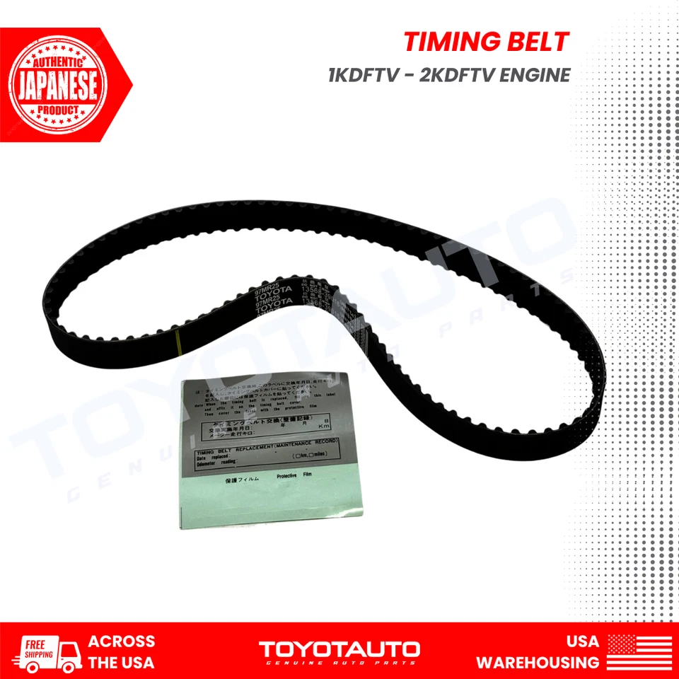 Toyota Timing Belt 13568-39016 Hilux Fortuner Prado Hiace 1KD 2KD Diesel OEM - Bild 1 von 4
