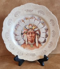 Antique 1910 Imperial Calendar Advertising Plate Native American Cheif