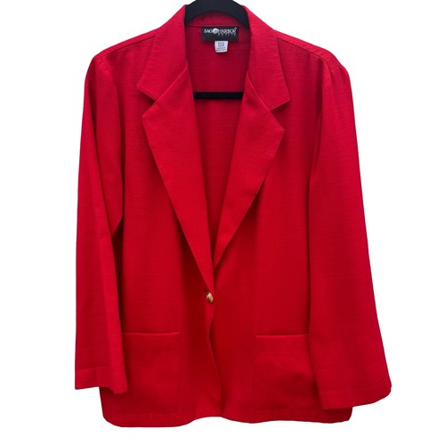 Sag Harbor Vintage 80s Oversized Professional Preppy Blazer Jacket Textured 10