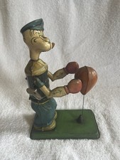 Vintage 1932 Rare Tin Plate Wind Up Popeye Punching Bag Boxer J Chein Co Toy