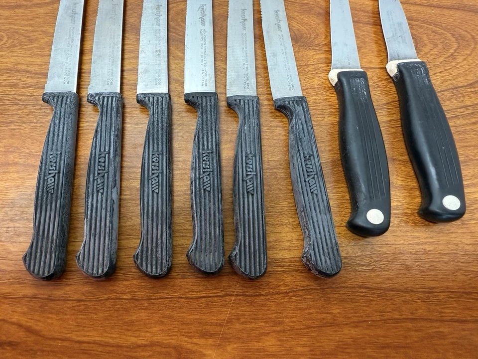 Juego de cuchillos para carne de hoja dentada Kershaw Japón mango de goma 8 en total Foto 3 de 4