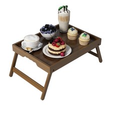 Artmalle Bed Tray Table Folding Medium (11.8" x 15.7" x 1.6") x 1 Pack, Brown