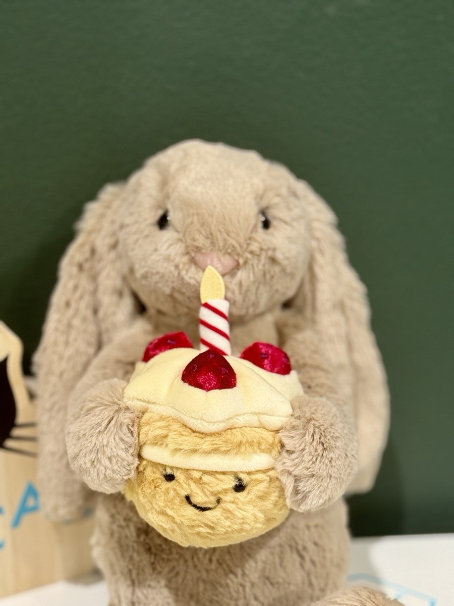 ジェリーキャット Bashful Beige Bunny ‘Birthday’ Bashful Beige Bunny 'Birthday' - Official Jellycat