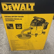 DeWalt DXV12P 12 Gallon 5.5 Hp Wet/dry Shop Vacuum With Hose And Accessories 