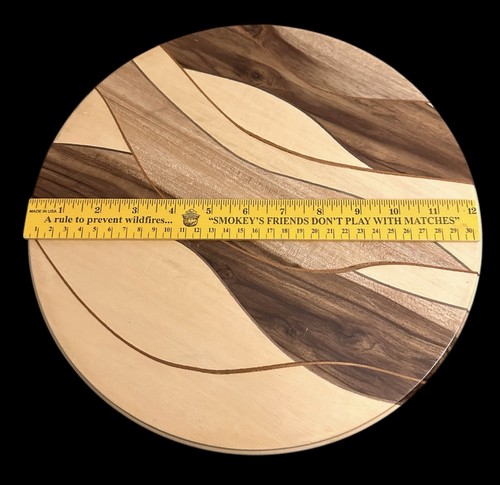 Lazy Susan Turntable Solid Wood (Several Types) 12 Inch Revolving Carousel Table - Picture 6 of 6