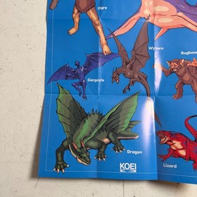 NO GAME- Gemfire Nintendo NES Foldable Promo Poster Map Insert ONLY MONSTERS