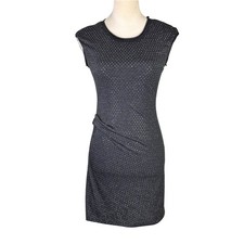 Rebecca Taylor Women's XS Grey Nailhead Sparkle Studded Mini Sheath Dress