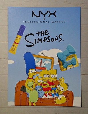 THE SIMPSONS NYX Ulta Promo Store Display Poster Sign Rare 30x22