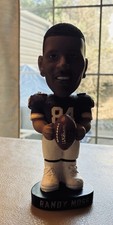 RANDY MOSS HAND-PAINTED BOBBLEHEAD NEW IN BOX NFL QB CLUB #84 VIKINGS