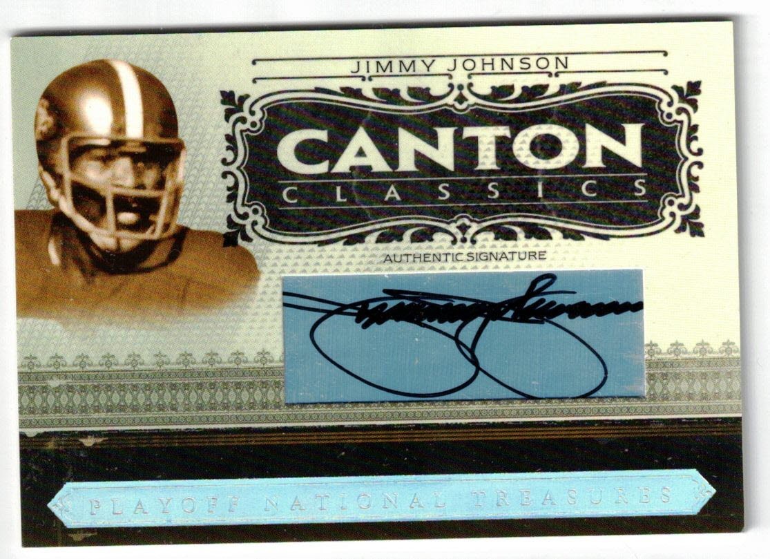 Jimmy Johnson 2006 National Treasures Canton Classics Auto /99 49ers HOF