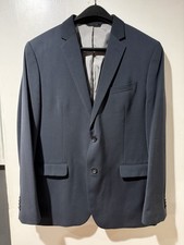 Banana Republic Blazer Mens 42R Navy Blue Modern Slim Fit Sport Coat Suit
