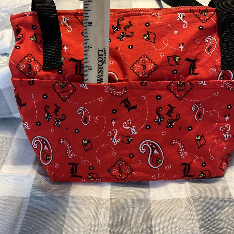 Bolso de Mano Hecho a Mano Universidad de Louisville Cardenales Kentucky Hecho en Casa Foto 3 de 4
