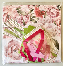 RARE Club Scrap "Peony" May 2021 12x12 Scrapbook Page Kit Floral Pink NEW SEALED