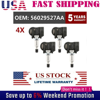 #ad Set 4 NEW TPMS Tire Pressure Sensors 68078768AB For Dodge Grand Caravan 2008 10 $27.25