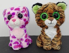 Ty Beanie Boo Glamour The Leopard And Tiggy The Tiger 6" Plush Stuffed Animal