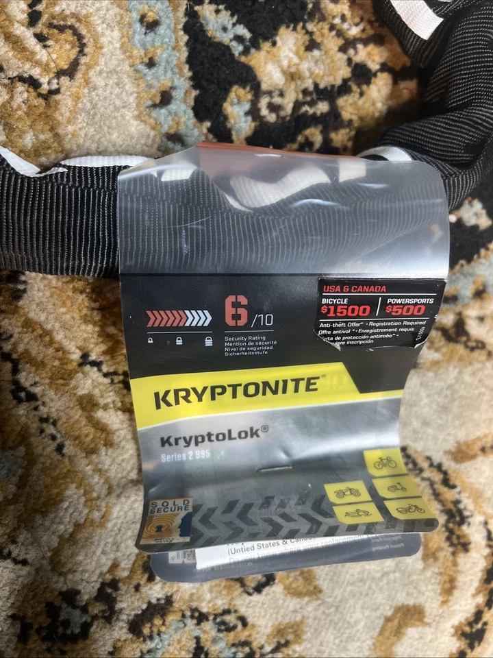 Kryptonite KryptoLok 995 Chain Lock  – 9mm Manganese Steel 33.5” – w/ Key - Image 4 of 4