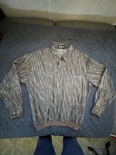 Vintage Alan Stuart Long Sleeve Banded Waist Psychedelic Swirl Shirt Sz. 16-16.5