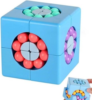 Magic Bean Cube Fidget Puzzle 2-in-1 Toy for Kids Teens Adults