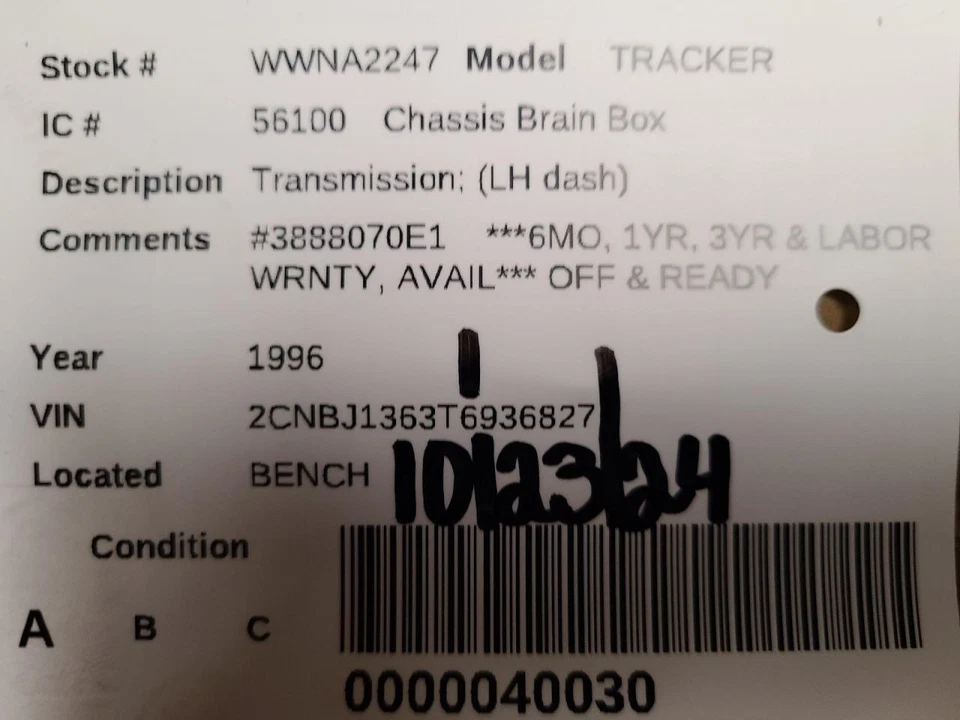 机箱 ECM 变速器左手仪表板适用于 96 SUNRUNNER 646915 — 第 3/3 张图片