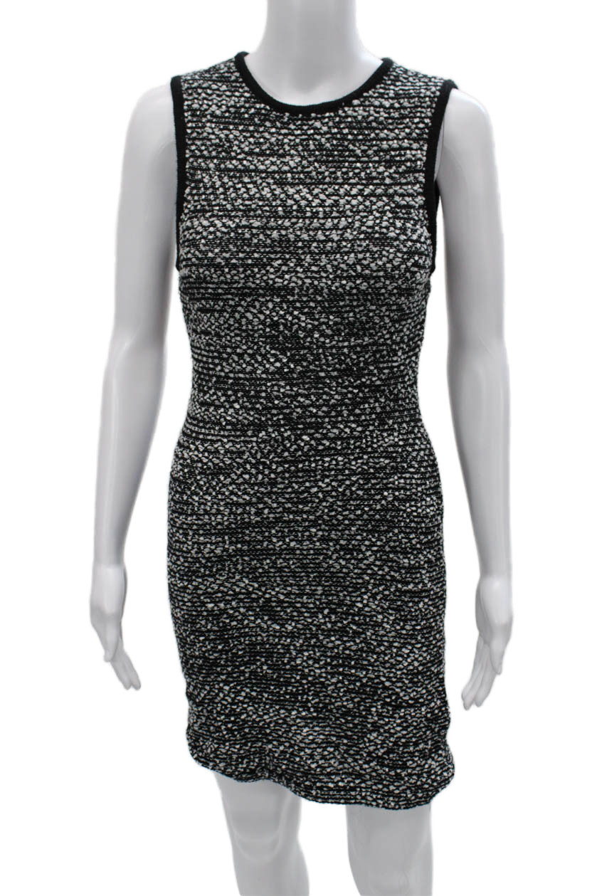 Alice + Olivia Womens Bodycon Tweed Sleeveless Knee Length Dress Black Size XSFree Shipping in US $100+ Orders | $6.95 Orders Below