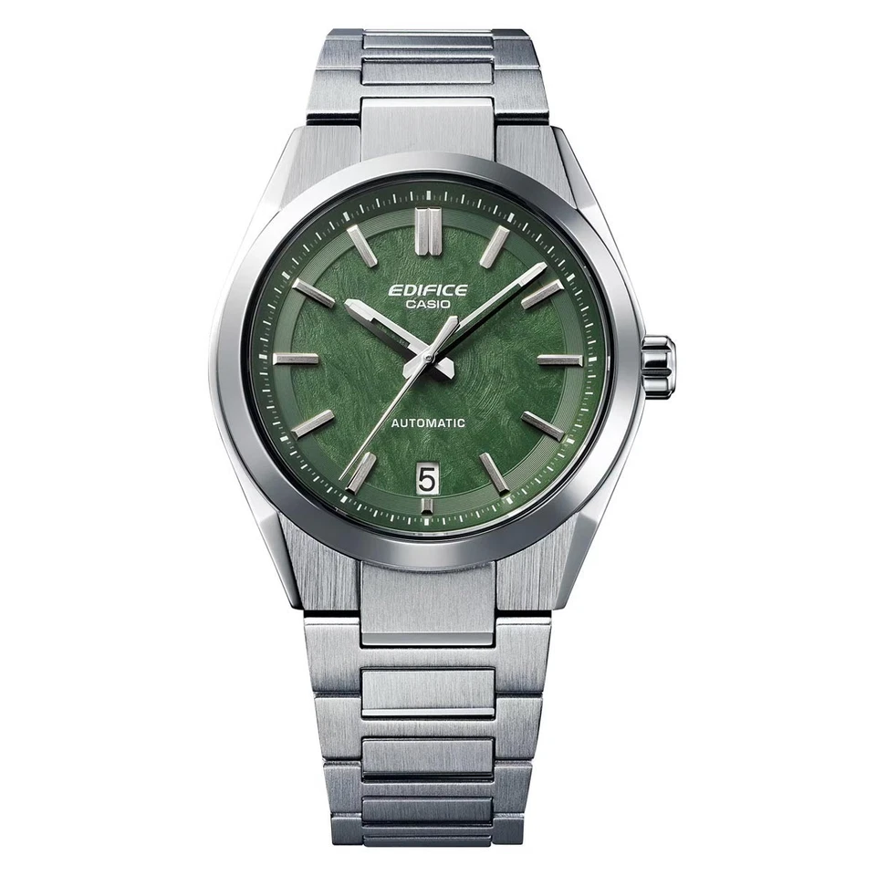 Casio Edifice Automatic Sapphire Stainless Steel Silver Green Watch EFK-100D-3A Foto 4 de 4