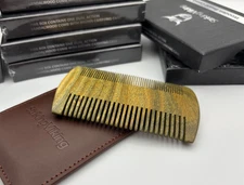 STRIKING VIKING Wood BEARD Comb SANDALWOOD Double-Sided *GIFT WRAP* NIP/ NEW!