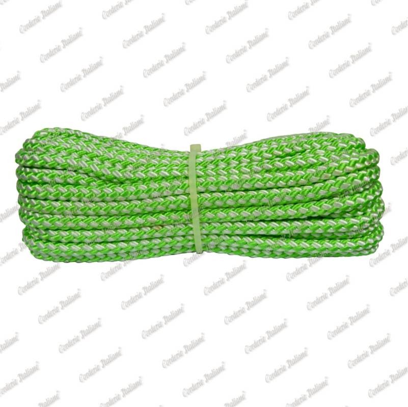 Treccia Sport Verde Flu Bianca 6mm 250mt - Corda Nautica Multiuso