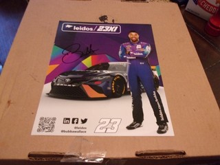 2023 AUTOGRAPHED #23 BUBBA WALLACE"LEIDIOS"NASCAR CUP SERIES POSTCARD