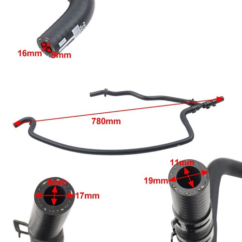 Radiator To Coolant Tank Hose PCH500153 For Land Rover Range Rover Sport 2006-09 - Picture 13 of 14