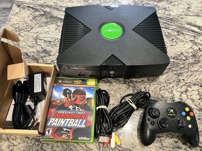 OG Xbox Console Bundle:Controller,Cables Cords Game Upgraded Read!
